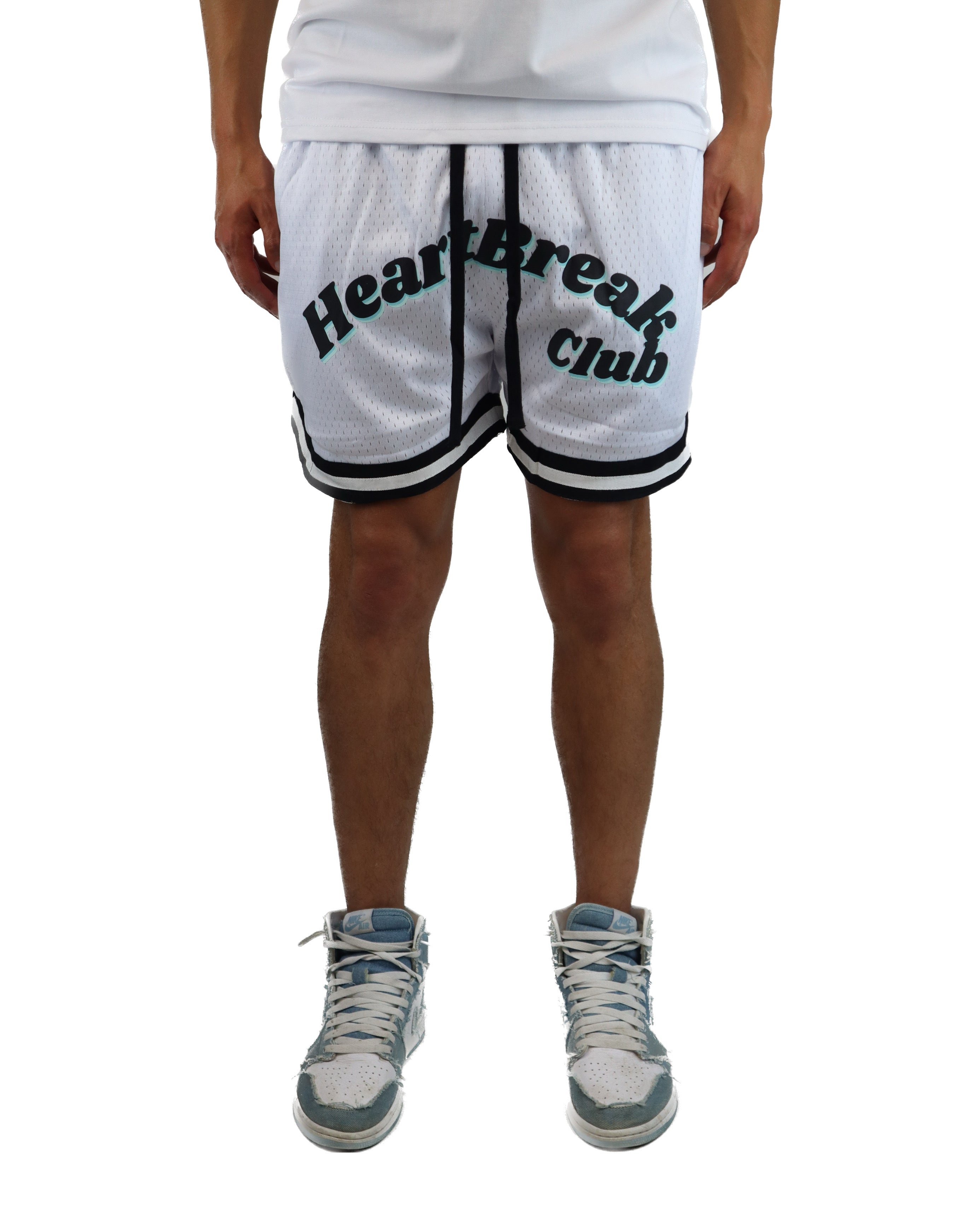 HEARTBREAKCLUB - MESH SHORTS WHITE