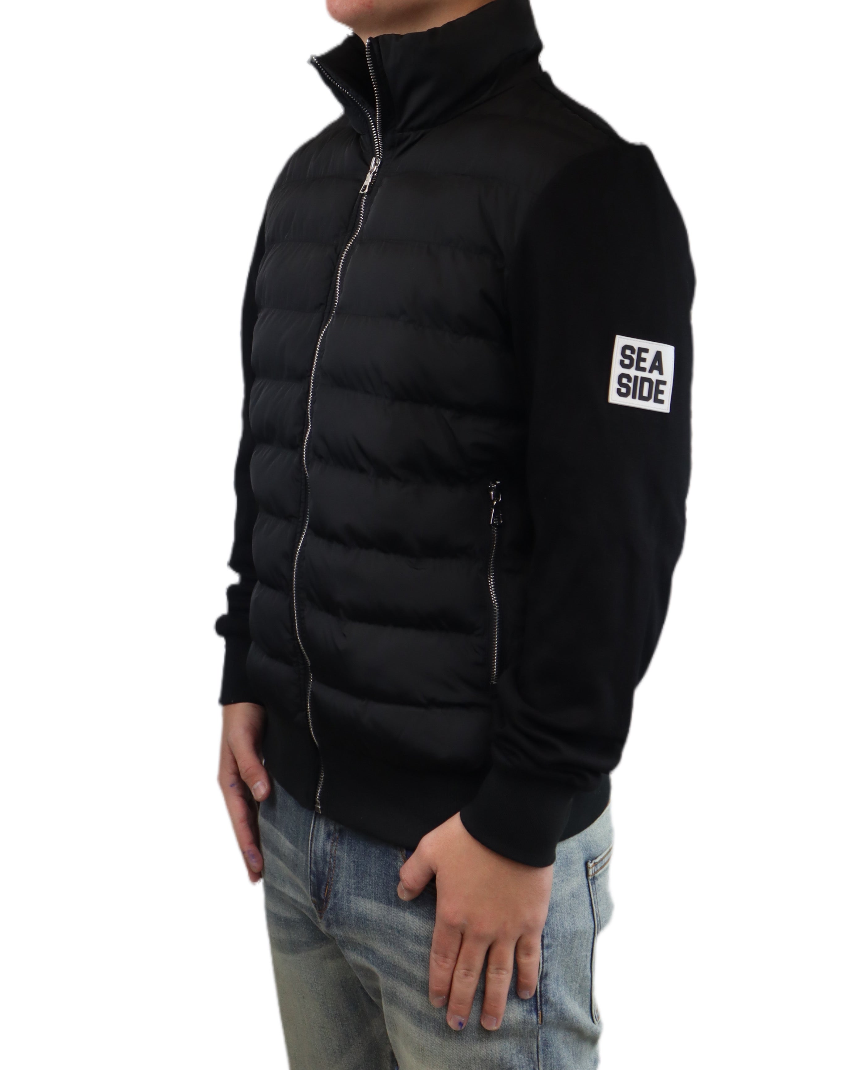 SEASIDE PANEL JACKET - BLACK