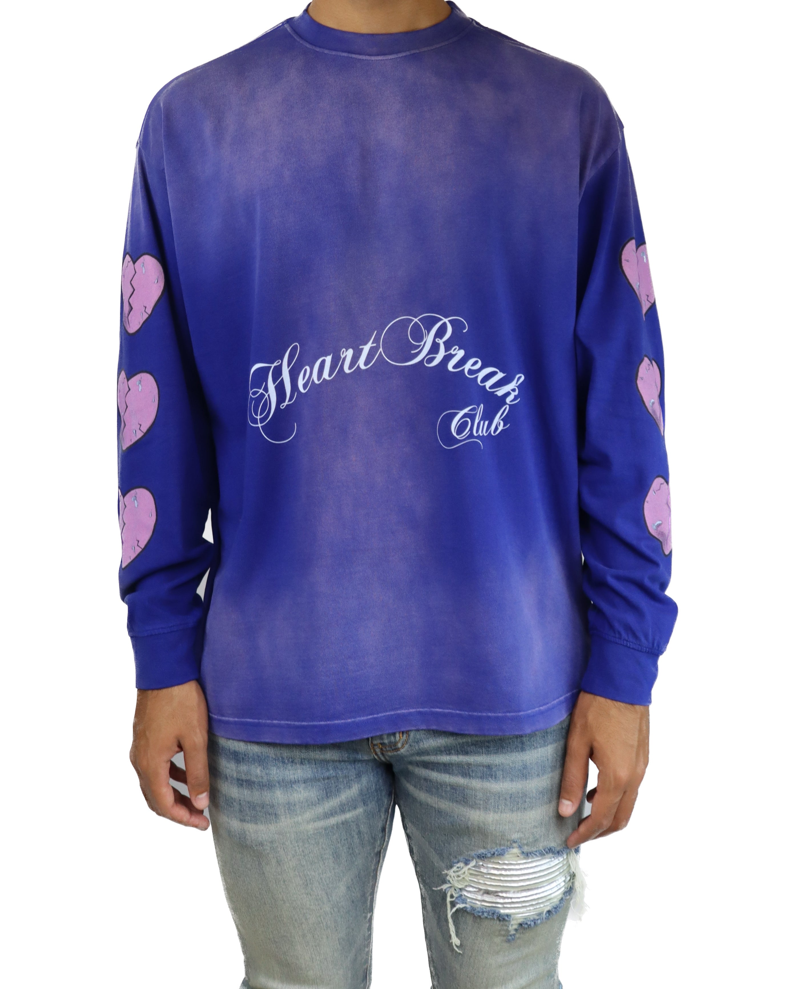 HEARTBREAKCLUB VINTAGE LONG SLEEVE - WASHED BLUE