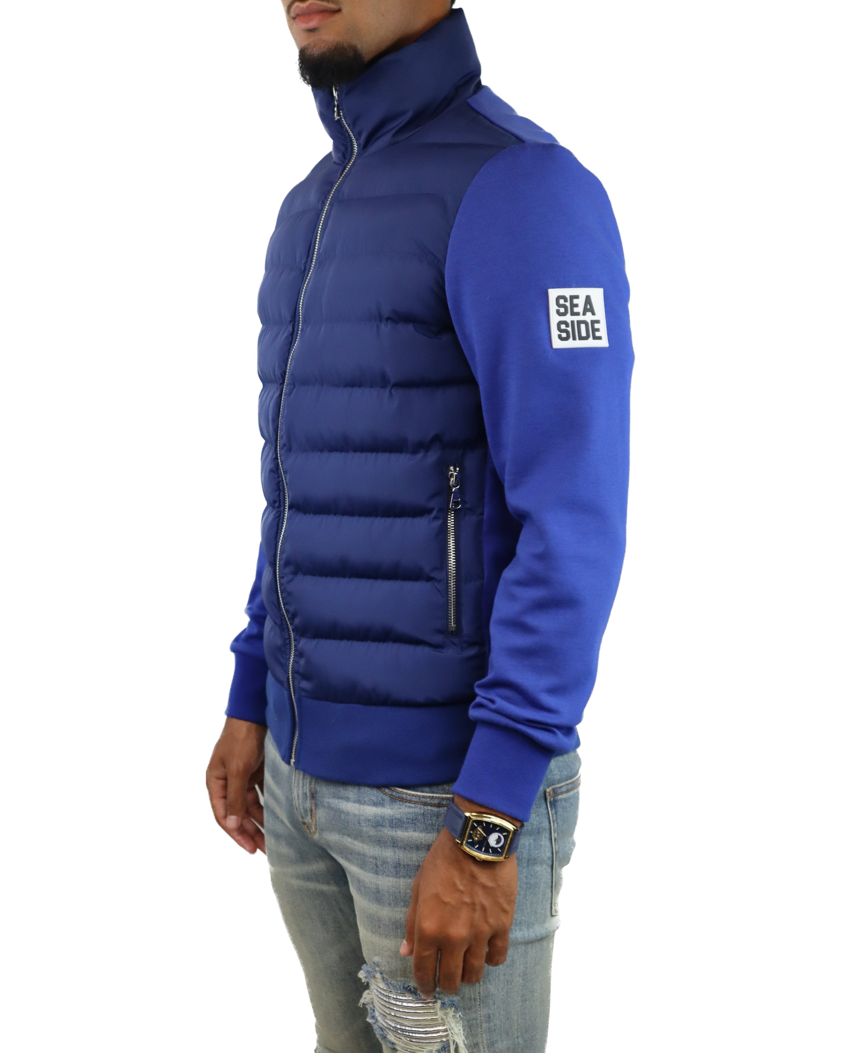 SEASIDE PANEL JACKET - BLUE